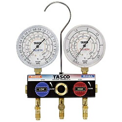 イチネンTASCO R448A・R449A・R404A用 ボールバルブ式マニホールドボディ 1個 TA124Z-11 TA124Z11