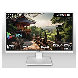 JAPANNEXT PCモニター ホワイト JN-238i75F-W ［23.8型 /フルHD(1920×1080) /ワイド］ JN-238i75F-W