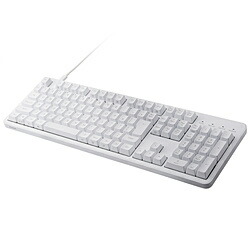 ELECOM(エレコム) キーボード Leggero(茶軸) ホワイト TK-MC50UKTWH ［有線 /USB］ TKMC50UKTWH