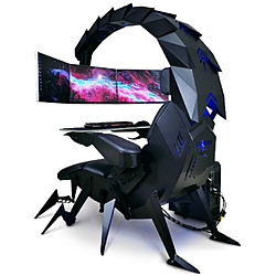 【送料無料】 グローチャー GeeScorpion-bk ゲーミングチェア [W1120ｘD2100ｘH2100mm] GeeScorpion【受注生産品】 ブラック GeeScorpion-bk