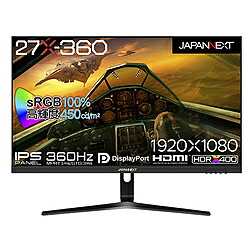 JAPANNEXT ゲーミングモニター 27X-360 JN-360IPS27FHDR [27型 /盛りだくさん固定ディスク(1920×1080) /広々とした /360サイクル] JN-360IPS27FHDR