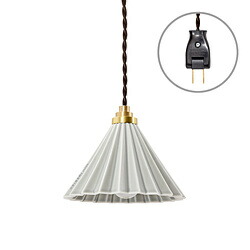 TIC DRIPPER LAMP ペンダントライト コンセントタイプ ブラウンコード マットグリーン TC1512BR/MGR ［E17］ TC1512BRMGR