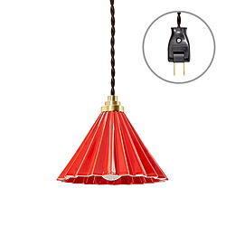 TIC DRIPPER LAMP ペンダントライト コンセントタイプ ブラウンコード レッド TC1512BR/RD ［E17］ TC1512BRRD｜ソフマップ　デジタルコレクション