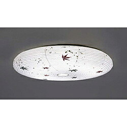 林工芸 林工芸 もみじ･金粉入紙提灯 提灯シーリング (φ55&times;H11cm) CL-301 ［12畳 /昼光色～電球色 /電気工事不要 /リモコン付属］ CL301｜ソフマップ　デジタルコレクション