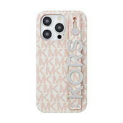 マイケル教科課程 Slim Wrap Case Stand ＆ Ring iPhone 15 Pro MICHAEL KORS Soft Pink MKSRSFPWPIP2361P MKSRSFPWPIP2361P
