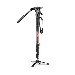 Manfrotto Element MII ビデオ一脚 フルード雲台付  レッド MVMELMIIA4LIVE ［自立式 /4段 /ビデオ雲台 /アルミ］ MVMELMIIA4LIVE 【864】