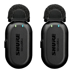 SHURE(シュア) クリップオン・ワイヤレスマイクロホン＜2本入 / 充電ケース付き＞ MoveMic Two MV-TWO-J-Z6 MVTWOJZ6