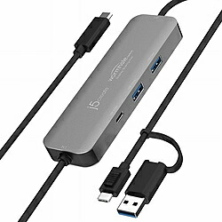 J5 USB-C＋USB-A &hArr; USB-Cリンクケーブル [転送 /0.2m＋0.8m /USB3.2 Gen1]＋ハブ(USB-C＋USB-Aｘ2) Wormhole Switch USB PCリンクハブ(Windows11対応) JCH462 JCH462｜ソフマップ　デジタルコレクション
