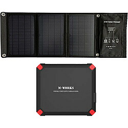サイエルインターナショナル M-WORKS ソーラーパネル＆ポータブル電源セット MWSP8821 ［5出力 /DC・ソーラー充電 /USB Power Delivery対応］ MWSP8821