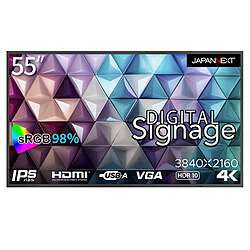 JAPANNEXT デジタルサイネージ JN-Si55UHDR-24 ［55型 /4K(3840×2160） /ワイド］ JNSI55UHDR24