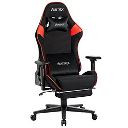ルームワークス VES-S2FTRD ゲーミングチェア [W720ｘD720ｘH1205～1275mm] VESTEX S2FTシリーズ(フットレスト付き) レッド VES-S2FTRD