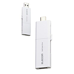 ELECOM(エレコム) ESD-EWB0250GWHR 外付けSSD USB-C＋USB-A接続 スマホ向け・PS5対応(Android/iPadOS/iOS/Mac/Windows11対応) ホワイト ［250GB /ポータブル型］ ESDEWB0250GWHR [振込不可] [代引不可]｜ソフマップ　デジタルコレクション