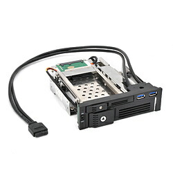 CENTURY(センチュリー) SATA＋USB-Aｘ2 リムーバブルラック [5.25インチベイ1段→HDD/SSD 3.5インチｘ1、2.5インチｘ1] iStarUSA T-5K3525U-SA2 T5K3525USA2