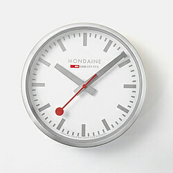 MONDAINE 掛け時計 ウォールクロック 25cm シルバー A990.CLOCK.18SBV MON0550000003SLV250