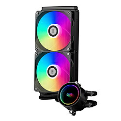 PCCOOLER 水冷CPUクーラー 120mmファンｘ2 [LGA115X/1200/1700/1851/20XX・AM4/AM5] DA120 ARGB Black ブラック DA240-ARGB-BK DA240ARGBBK 【sof001】 [振込不可] [代引不可]