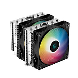 DEEPCOOL CPUクーラー 120mmファンｘ2 [LGA2066/2011-v3/2011/1700/1200/1155/1151/1150・AM5/AM4] AG620 ARGB ブラック R-AG620-BKANMN-G-1 RAG620BKANMNG1