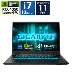 GIGABYTE(ギガバイト) GAMING A16 CMHI2JP894SP ゲーミングノートパソコン GAMING A16(RTX 4050) ブラックスチール ［16.0型 /Windows11 Pro /intel Core i7 /メモリ：16GB /SSD：1TB /日本語版キーボード /2025年5月モデル］ GAMINGA16CMHI2JP894S
