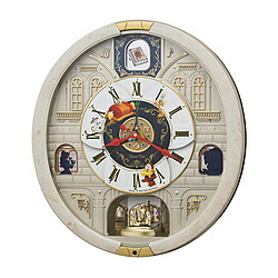 SEIKO からくり時計 美女と野獣 【Disney Time(ディズニータイム)】 アイボリーマーブル模様 FW591A FW591A|ソフマップ デジタルコレクション