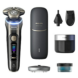 PHILIPS(フィリップス) 灯し火電気カミソリi9000 プレ上演 Ultra 洗いもの器付き添い人ひな形  グラデーション黒いこと XP9405/49 ［回転させる刃］ XP940549