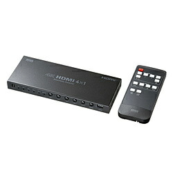 SANWA SUPPLY(サンワサプライ) HDMIうつり変わり器 4インプット1最終生産物 シームレスうつり変わり役立つこと オート走査役立つこと 遠隔操作付き添い人 黒いことアウトなし 話し合い/監督すること/競り合い   SW-UHD41RSL ［4インプット /1最終生産物 /4K相応う］ SWUHD41RSL
