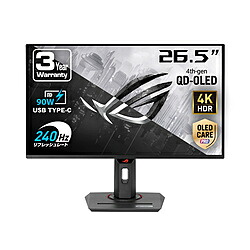 ASUS(エイスース) XG27UCDMG USB-C繋ぎ合わせる ゲーミングモニター ROG Strix OLED  ［26.5型 /有機EL 4K(3840×2160） /広広とした /240サイクル］ XG27UCDMG
