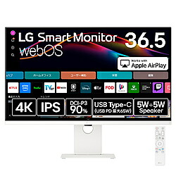 LG(エルジー) USB-C対応 PCモニター 36.5型 LG Smart Monitor ホワイト 37U730SA-W ［4K(3840×2160） /ワイド /60Hz］ 37U730SA-W 57,917円