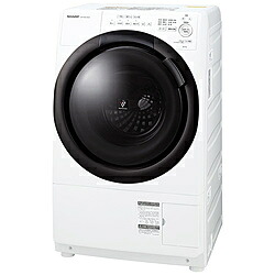 SHARP(シャープ) ドラム式洗濯乾燥機 ホワイト系 ES-7S1-WL ［洗濯7.0kg /乾燥3.5kg /ヒーター乾燥(水冷・除湿タイプ) /左開き］ ES7S1 【お届け日時指定不可】