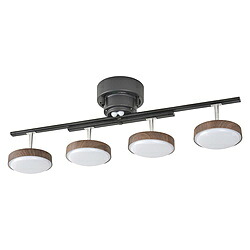 オーム電機 LED4灯シーリングライト ダークブラウン LT-YLS4RC-K ［8畳 /電球色～白色 /リモコン付属 /電気工事不要］ LTYLS4RCK