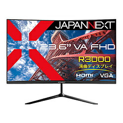 JAPANNEXT パソコン管する   JN-VC236F ［23.6型 /盛りだくさん固定ディスク(1920×1080) /広広とした /曲面型 /75サイクル］ JNVC236F
