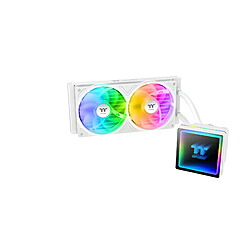 Thermaltake 水冷CPUクーラー 120mmファンｘ2 [LGA2066/2011-3/2011/1851/1700/1366/1200/1156/1155/1151/1150・AM5/AM4] TH240 V3 ARGB Sync Snow ホワイト CL-W467-PL12SW-A CLW467PL12SWA