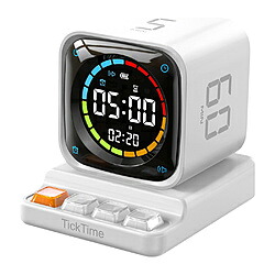 LLANO llano TickTimer ポモドーロタイマー+置き時計 生産性アップ・集中力向上 ミニPC風デザイン 5/10/30/60分 ホワイト TK3-W ［デジタル］ TK3-W