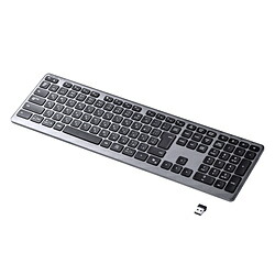 SANWA SUPPLY(サンワサプライ) キーボード Bluetooth/2.4GHzコンボ ワイヤレス 日本語配列 パンタグラフ 静音 3台マルチペアリング USB充電 ホットキー搭載 日本語キー (Chrome/Android/iPadOS/iOS/Mac/Windows11対応) SKB-WBT41BK SKBWBT41BK