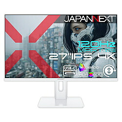 JAPANNEXT JN-IPS27G120U-HSPC6-W USB-C繋ぎ合わせる ゲーミングモニター  白いこと ［27型 /4K(3840×2160） /広広とした /120サイクル］ JNIPS27G120UHSPC6W
