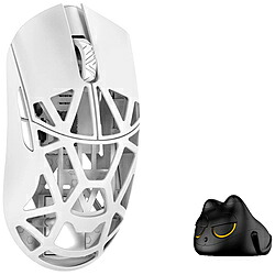 KIBU ゲーミングマウス Beast X Pro -Solid Sides 片方穴なし- Milky White WL-BXPRO-MW-O-1 ［光学式 /有線／無線電話(無線電話) /5名取り草 /USB］ WL-BXPRO-MW-O-1