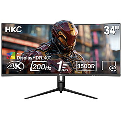 HKC CG345U ゲーミングモニター ［34型 /UWQHD(3440×1440） /ワイド /曲面型 /200Hz］ CG345U