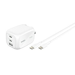 BELKIN BoostChargePro3ポートGaN充電器100Wプラグ交換式USB-CtoC2mケーブル付き WCH016qc2MWH-B6 WCH016QC2MWHB6｜ソフマップ　デジタルコレクション