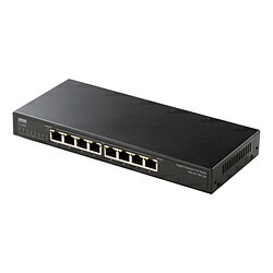 SANWA SUPPLY(サンワサプライ) スイッチングこしき [8界面 /1Giga相応う /PoE給電 /ACアダプター] 金属元素筐体 /磁石 黒いこと ローカルエリアネットワーク-GIGAPOE85 LANGIGAPOE85