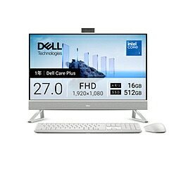 DELL(デル) AD69-GHC モニター一体型デスクトップPC Dell 27(EC27250) パールホワイト ［27型 /Windows11 Home /intel Core 7 /メモリ：16GB /SSD：512GB /2026年春モデル］ AD69GHC｜ソフマップ　デジタルコレクション