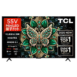 【中古】TCL(ティーシーエル) 〔見せびらかす品〕 液晶テレビ受像機 C6K続きもの  55C6K ［55V型 ／Bluetooth相応う ／4K相応う ／BS・CS 4Kラジオ受信機内蔵 ／YouTube相応う］【291-ud】