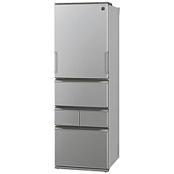 【中古】SHARP(せつ然たる) 〔見せびらかす品〕 両開き455L電気冷蔵庫 カームマットシルバー SJ-XW46P-S ［幅60珊 ／455L ／5部屋の入り口 ／働き掛けるくい違い手合い］【291-ud】