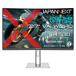 JAPANNEXT JN-VC27G260Q-HSP PCモニター ［27型 /WQHD(2560&times;1440） /ワイド /曲面型 /260Hz］ JNVC27G260QHSP｜ソフマップ　デジタルコレクション