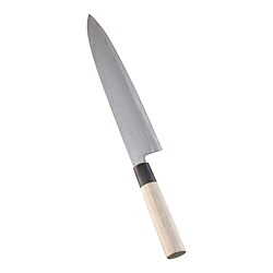 楽天市場】堺實光 匠練銀三 和牛刀(両刃) 37636_刃渡27cm 和包丁