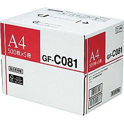 Canon(キヤノン) コピー用紙／レーザープリンター用紙（A4サイズ・2500枚（500枚×5冊））　4044B002 GFC081A4FSCMIX