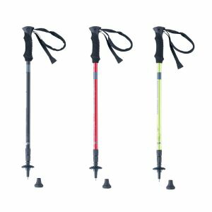 バンドック BD-459RD トレッキングポール3 2P レッド 登山 ハイキング BUNDOK