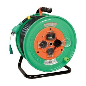 【日動工業 NICHIDO】 日動工業 NW-EB33 電工ドラム 防雨防塵型100Vドラム アース付 漏電遮断器付 30m NW-EB33