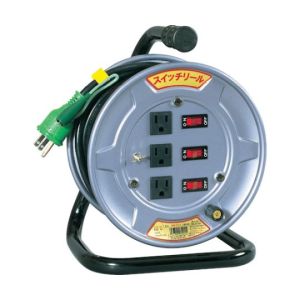 【日動工業 NICHIDO】 日動工業 SW-E13 電工ドラム スイッチリール 100V アース付 10n