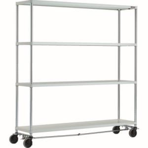 送料無料！！ 【トラスコ TRUSCO】 トラスコ PER-6644-U125-B4-W フェニックスラック 1800X450 4段 U車輪4輪S付 W色 抗菌粉体塗装 メーカー直送 代引不可 北海道 沖縄 離島不可【smtb-u】