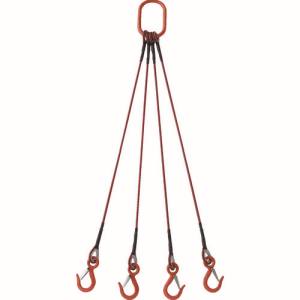 送料無料！！ 【トラスコ TRUSCO】 トラスコ TWSP4P6S1WT 4本吊玉掛ワイヤーロープスリング カラー被覆付 アルミロックタイプ 赤透明1M 収縮カバー付 メーカー直送 代引不可 北海道 沖縄 離島不可【smtb-u】 24,981円