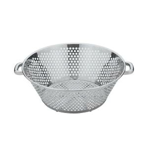 【三宝産業 YUKIWA】 UK 18-8 パンチング 揚げザル 平底 P手 55cm 穴径10φ ユキワ 三宝産業 YUKIWA