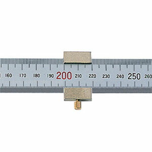 【シンワ測定　SHINWA】シンワ測定　76752　直尺　ストッパー付　シルバー　30cm　赤数字入　JIS